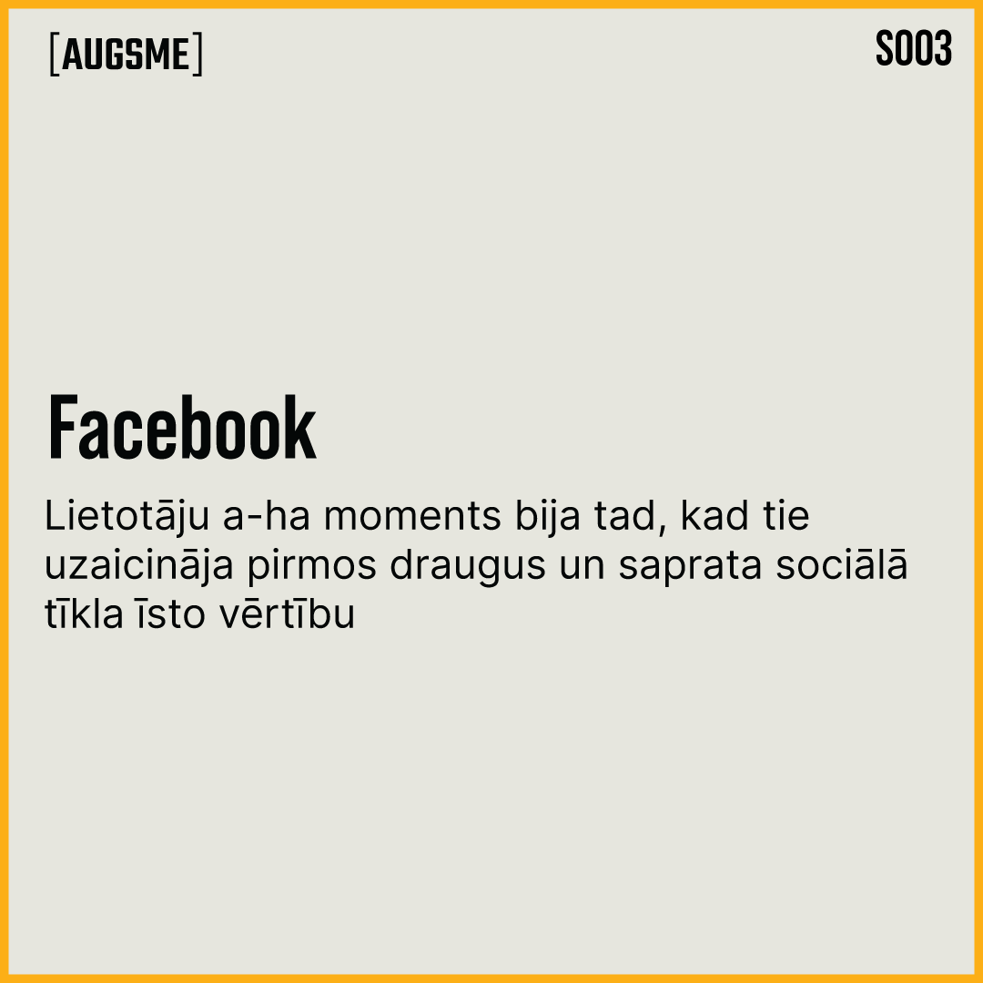 Facebook - Lietotāju a-ha moments bija tad, kad tie uzaicināja pirmos draugus un saprata sociālā tīkla īsto vērtību